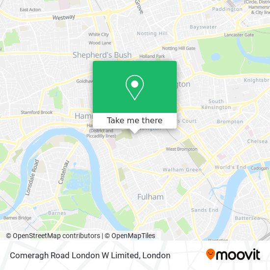 Comeragh Road London W Limited map
