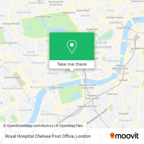 Royal Hospital Chelsea Post Office map
