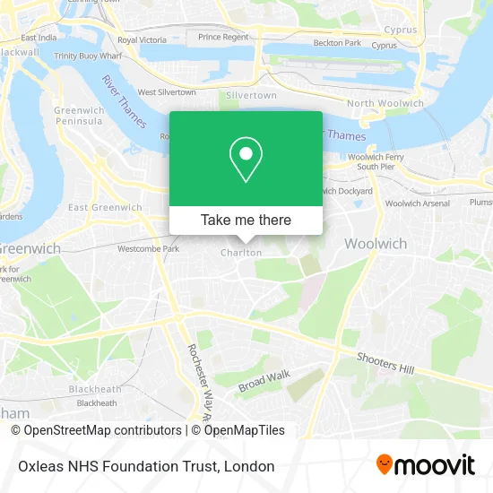 Oxleas NHS Foundation Trust map