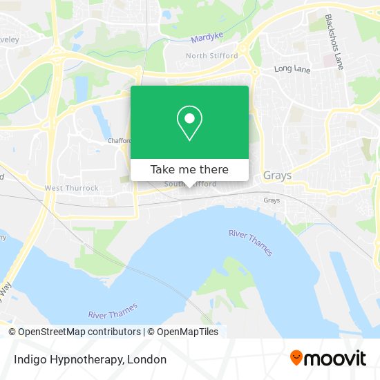 Indigo Hypnotherapy map