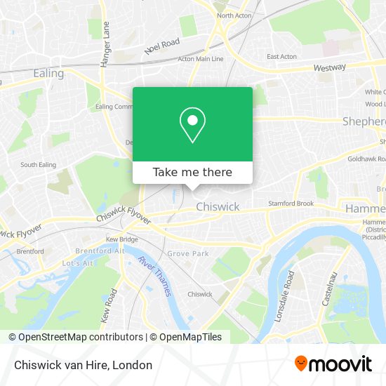 Chiswick van Hire map