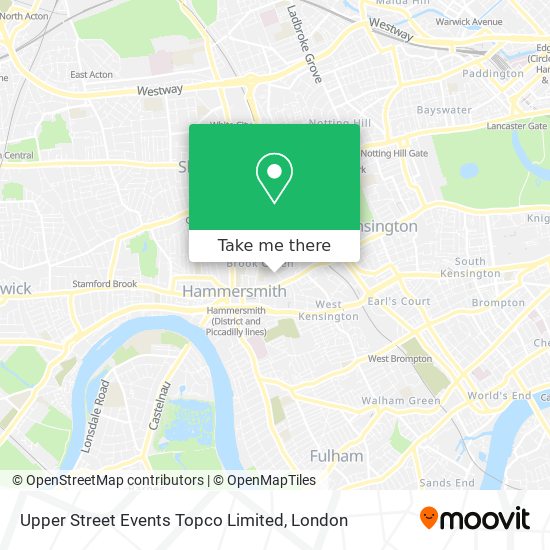 Upper Street Events Topco Limited map