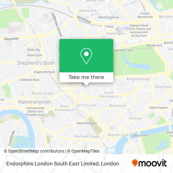 Endorphins London South East Limited map