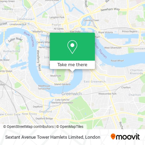Sextant Avenue Tower Hamlets Limited map