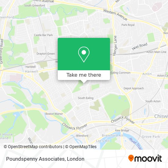 Poundspenny Associates map