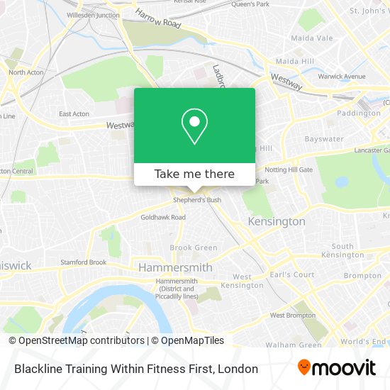 Blackline Training Within Fitness First map