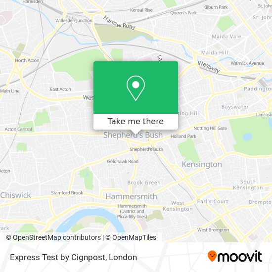 Express Test by Cignpost map
