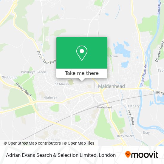 Adrian Evans Search & Selection Limited map