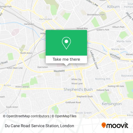 Du Cane Road Service Station map