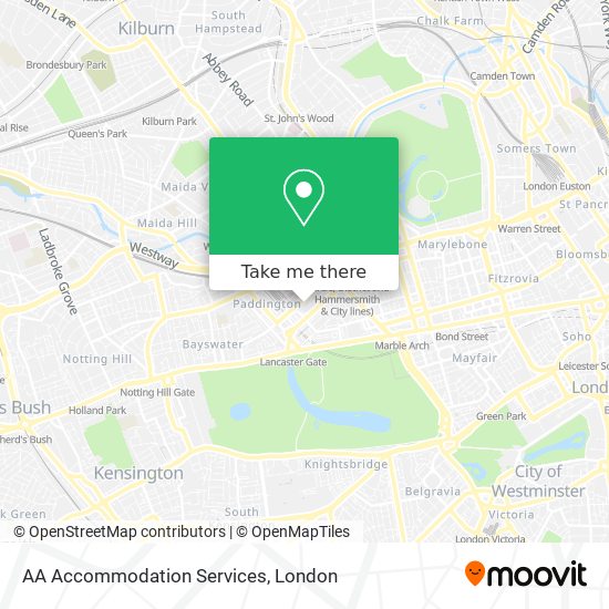 AA Accommodation Services map