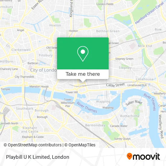 Playbill U K Limited map
