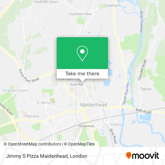 Jimmy S Pizza Maidenhead map