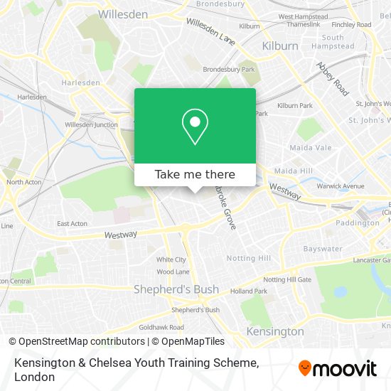 Kensington & Chelsea Youth Training Scheme map