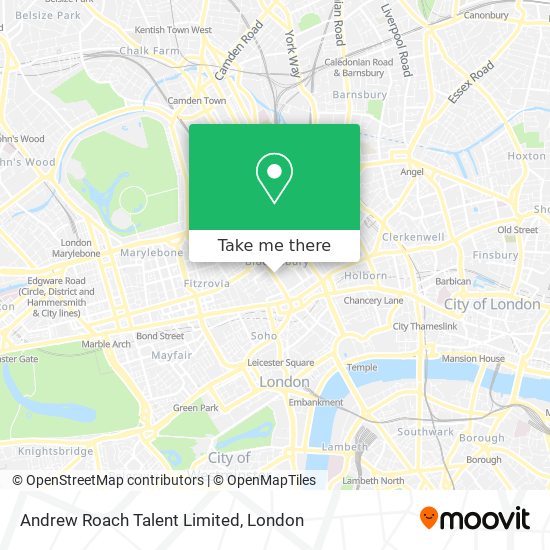 Andrew Roach Talent Limited map