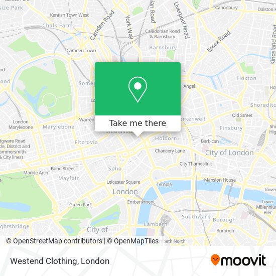 Westend Clothing map