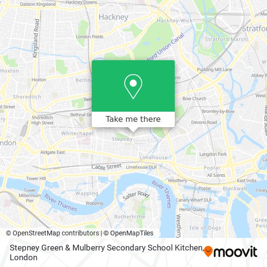 Stepney Green & Mulberry Secondary School Kitchen map