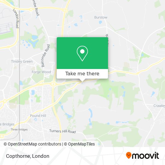 Copthorne map