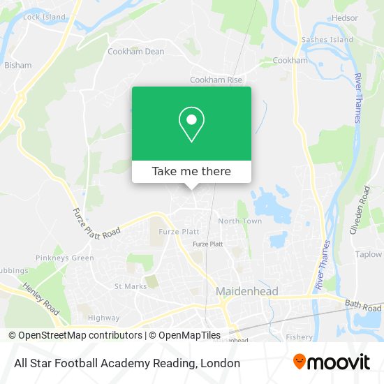 All Star Football Academy Reading map