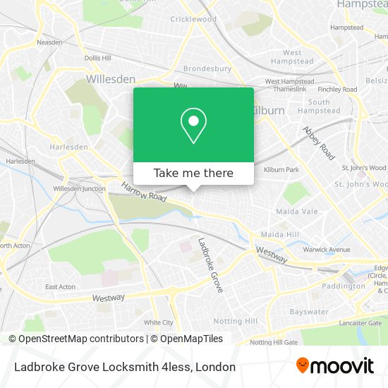 Ladbroke Grove Locksmith 4less map