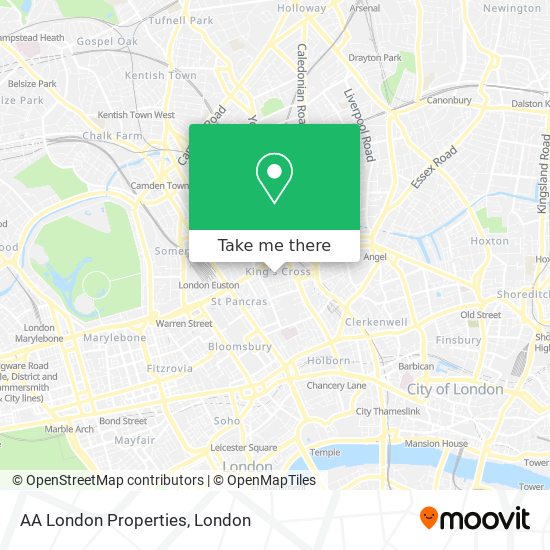 AA London Properties map