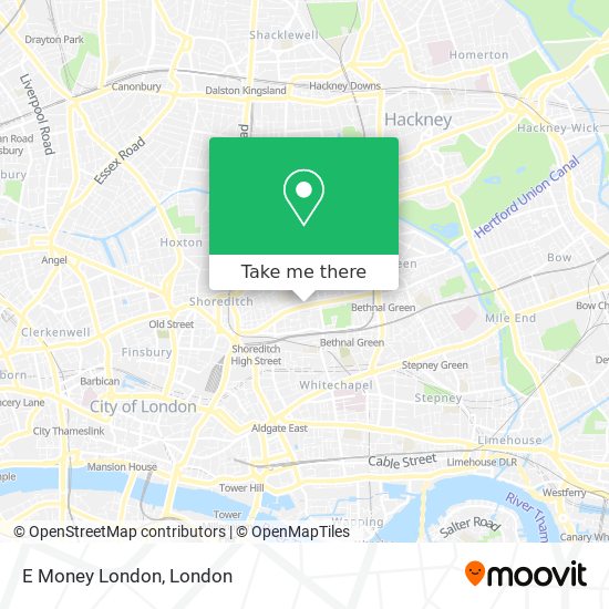 E Money London map