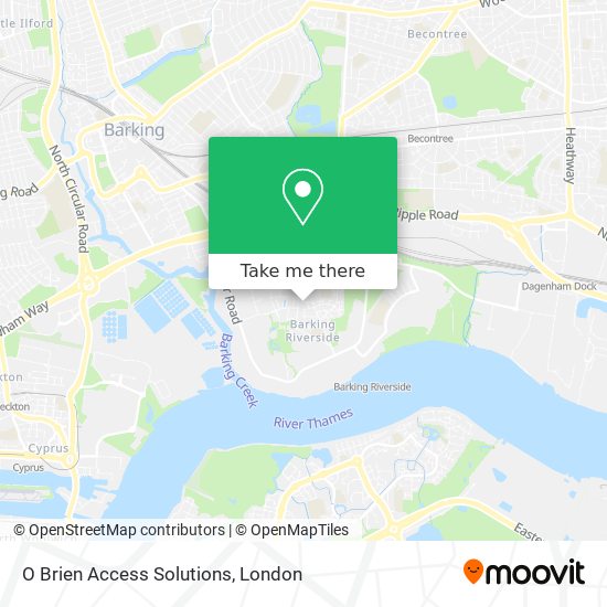 O Brien Access Solutions map