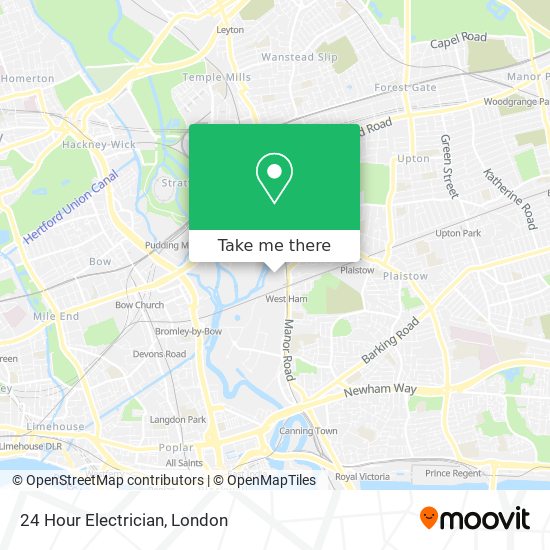 24 Hour Electrician map