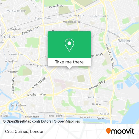 Cruz Curries map