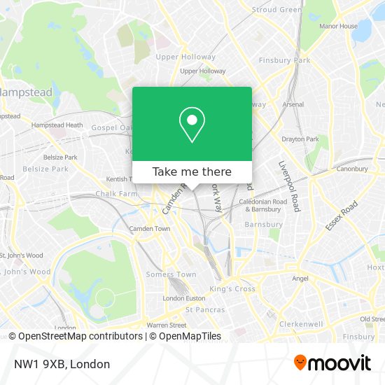 NW1 9XB map