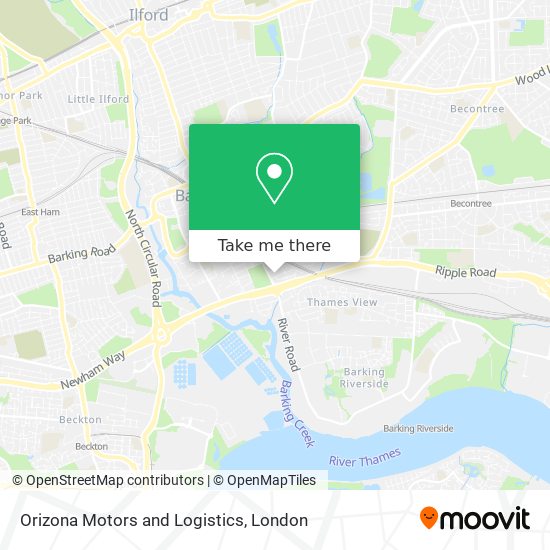 Orizona Motors and Logistics map