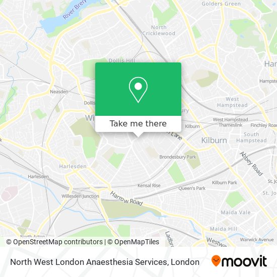 North West London Anaesthesia Services map