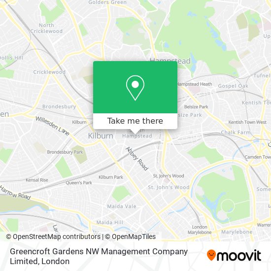 Greencroft Gardens NW Management Company Limited map