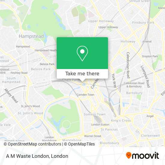 A M Waste London map
