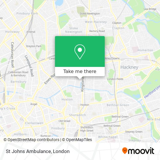 St Johns Ambulance map