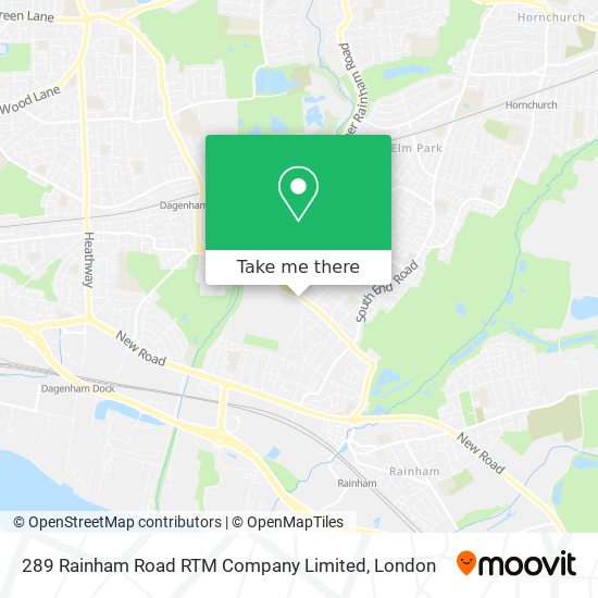 289 Rainham Road RTM Company Limited map