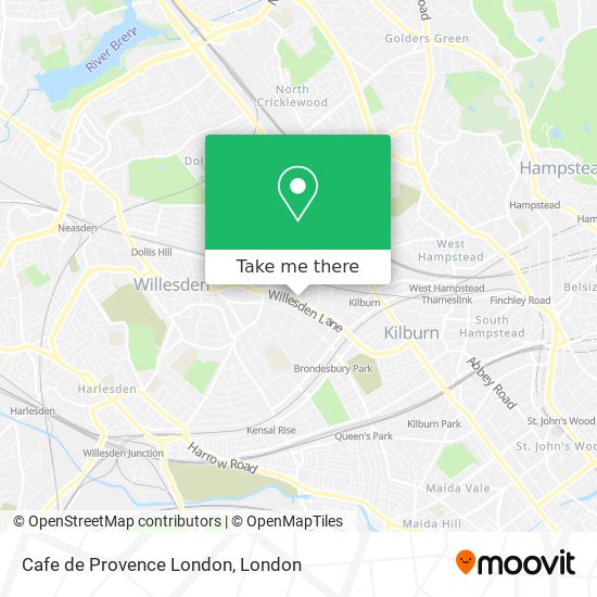 Cafe de Provence London map