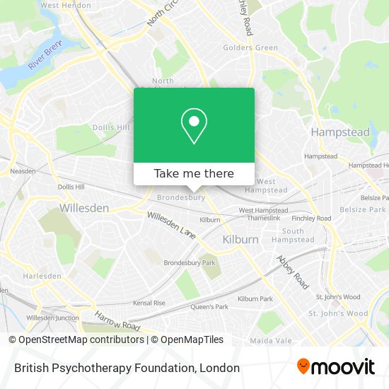 British Psychotherapy Foundation map