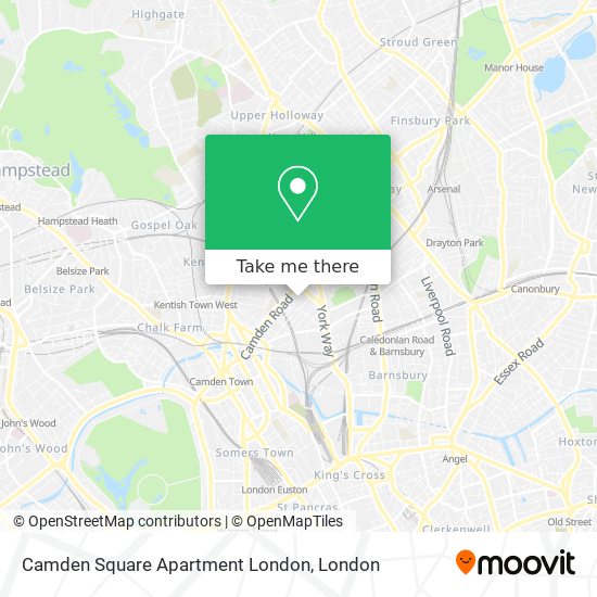 Camden Square Apartment London map