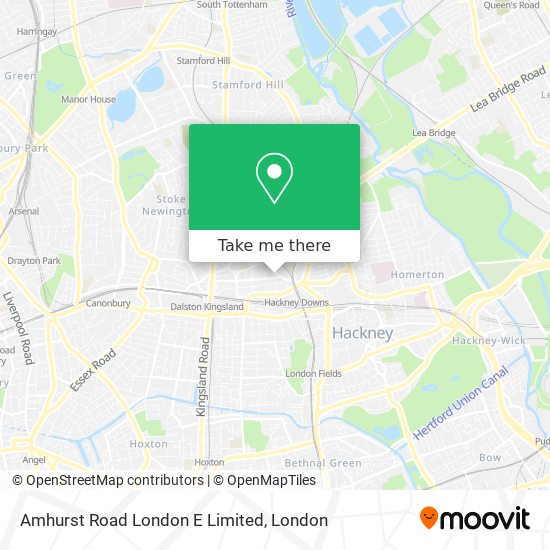 Amhurst Road London E Limited map