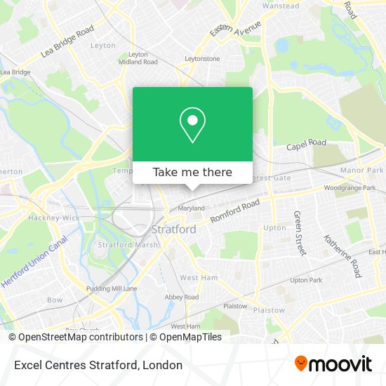 Excel Centres Stratford map