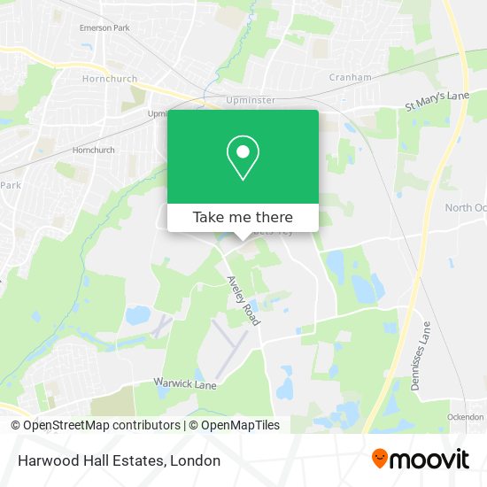 Harwood Hall Estates map
