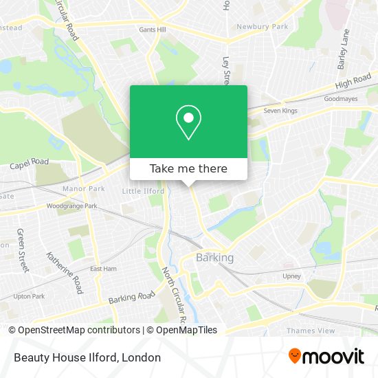 Beauty House Ilford map