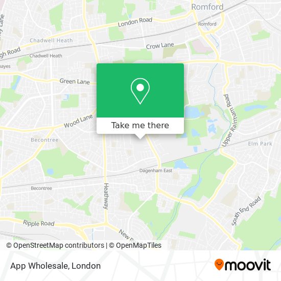 App Wholesale map