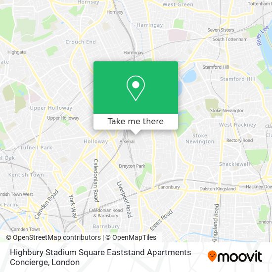 Highbury Stadium Square Eaststand Apartments Concierge map