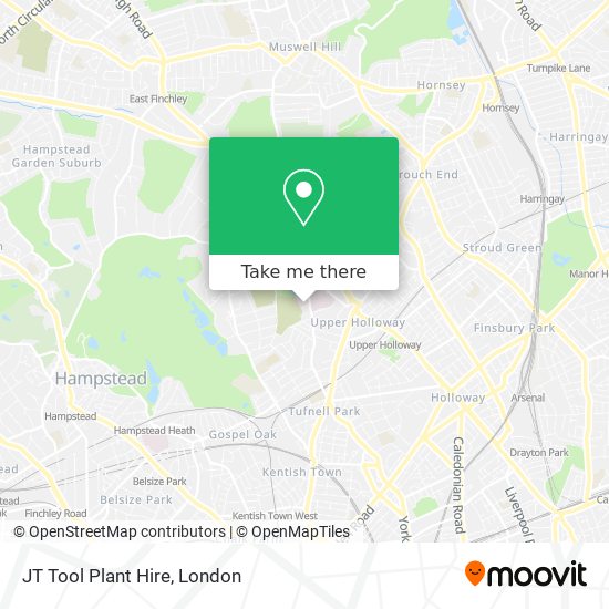 JT Tool Plant Hire map
