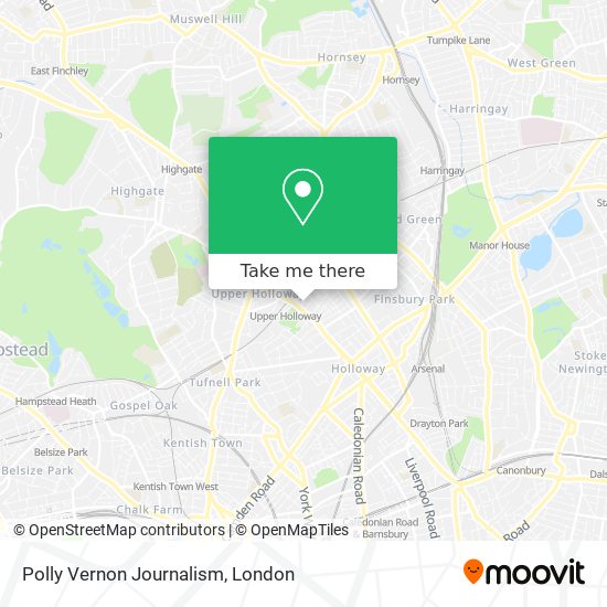 Polly Vernon Journalism map