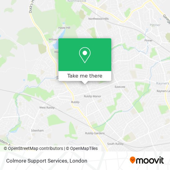 Colmore Support Services map