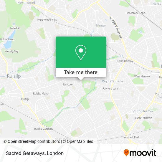 Sacred Getaways map