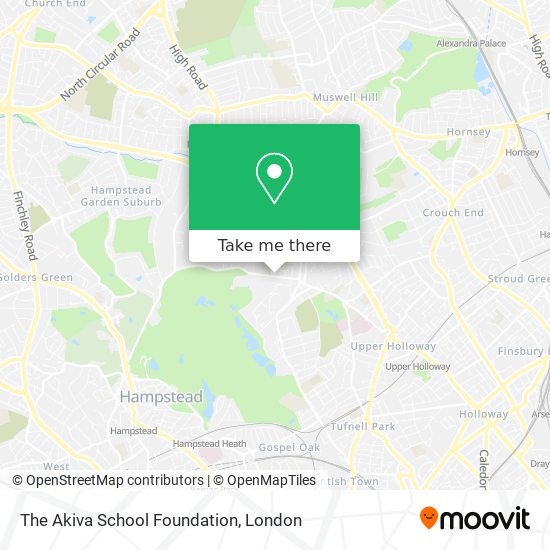 The Akiva School Foundation map