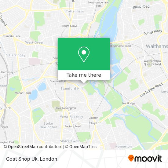 Cost Shop Uk map